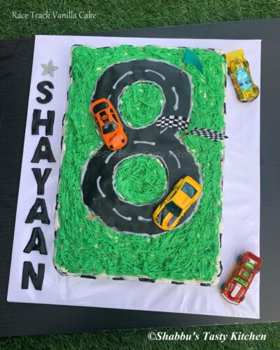 Vandit Car Track cake - Rashmi's Bakery