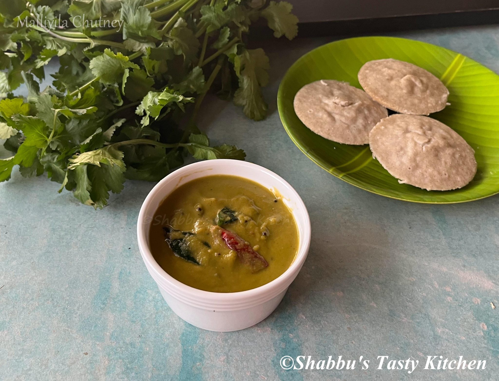 Coriander Leaves Chutney / Malliyila Chutney Shabbu's Tasty Kitchen